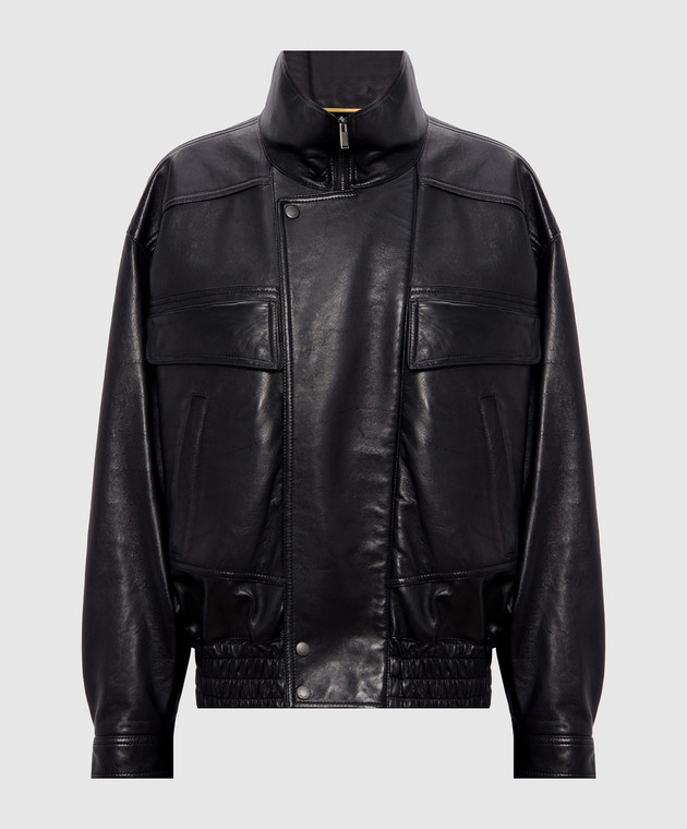 Saint Laurent - Черная кожаная куртка 836515YCNU2 купить в Symbol