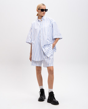 Vetements Біла сорочка в смужку з візерунком логотипа UA66SH420Lw
