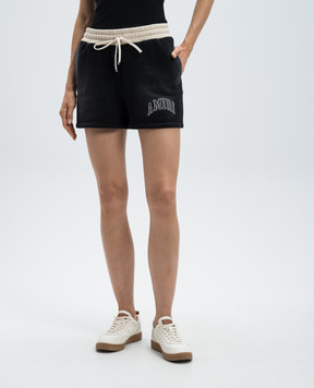 AMIRI Черные шорты с винтажным эффектом AWJYSH1005