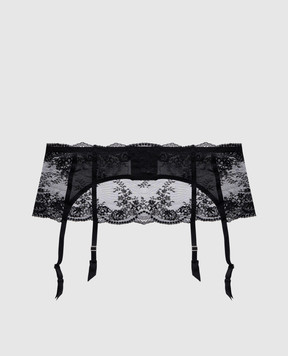 Wolford Черный пояс для чулок из кружева 59934