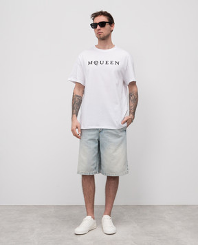 Alexander McQueen Біла футболка з логотипом 828420QTADD