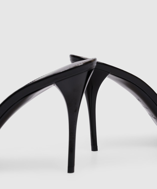 Saint Laurent Черные кожаные мюли Вabylone 799606AAC4K изображение 5