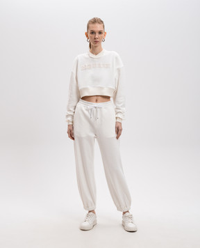 Alexander McQueen Білі джогери з емблемою логотипа 816232QLAD8