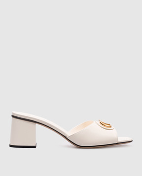 Valentino Белые кожаные мюли SLIDE 6W0S0MH7DSH