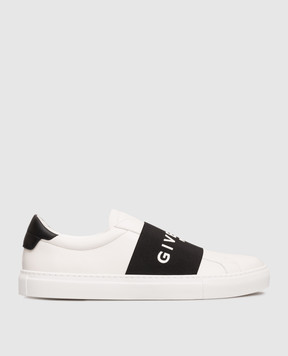 Givenchy Белые кожаные слипоны с логотипом BH00AXH1W4