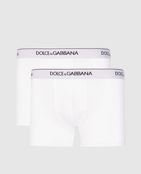 Dolce&Gabbana Набір білих трусів-боксерів з логотипом M9C07JONN95