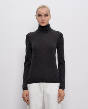 Brunello Cucinelli Сірий гольф з кашеміру та шовку M13800063P