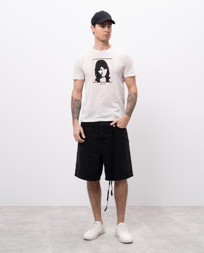 Ann Demeulemeester Белая футболка с принтом Till The End B0012513FA206