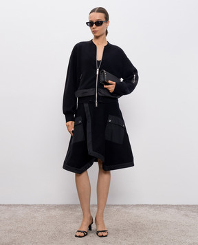 3.1 Phillip Lim Чорний бомбер з вовною P25270473TSM