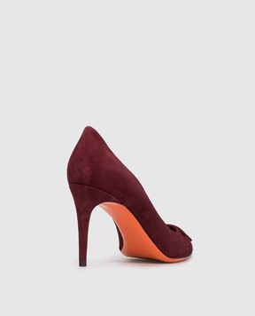 Santoni Бордові замшеві туфлі WDID71207HI2TMGD