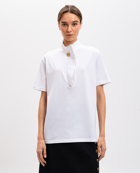 Givenchy Белая футболка с акцентным воротником BW70EW30ZP