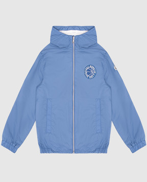 Moncler ENFANT Дитяча синя вітровка Ambertine з логотипом 1A000355968E810