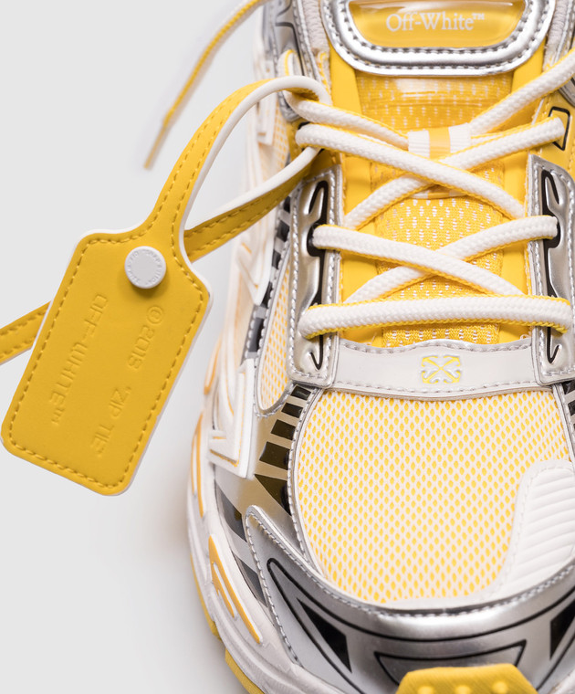 Off-White Желтые кроссовки Be Right Back OMIA295S25FAB005 изображение 5