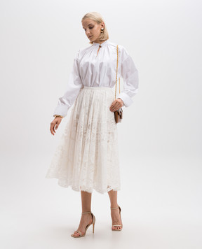 Christian Dior Біла блуза з вишивкою логотипа 411B34A3356