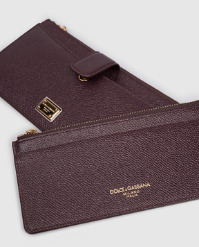 Dolce&Gabbana Фіолетовий шкіряний гаманець з логотипом BI3335A1001