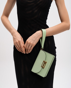 Victoria Beckham Зелений шкіряний клатч Dorian B125AAC006313A