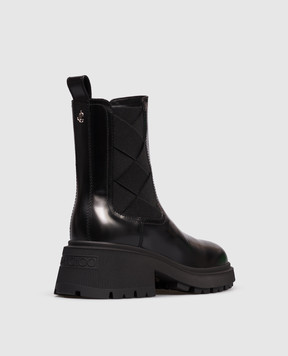 Jimmy Choo Чорні шкіряні челсі Louri Combat LOURICOMBATFLATXXF