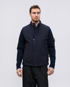 Stone Island Синій жилет з патчем логотипа K1S15G100001S0A27