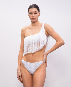 Missoni Білий купальник з бахромою MS25SP07BR00ZX