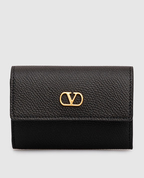 Valentino Чорне шкіряне портмоне з логотипом 7W2P0AS7SNP