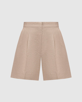 Max Mara Бежеві шорти FAVILLA з льоном FAVILLA