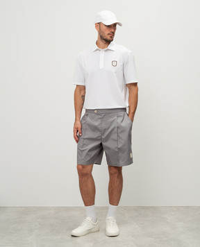 Brunello Cucinelli Белое поло с нашивкой логотипа MW8573937T