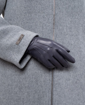 Sermoneta Gloves Серые кожаные перчатки B27