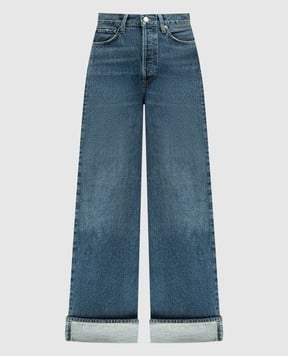 AGOLDE Сині джинси Dame з відворотами A91591206