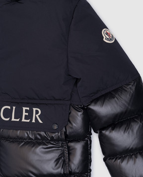 Moncler ENFANT Дитячий синій пуховик з логотипом J29541A00100595ZJ1214