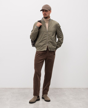 Brunello Cucinelli Зелений бомбер MV4086540