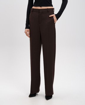 WARDROBE.NYC Коричневі штани з вовни W2214F24WO