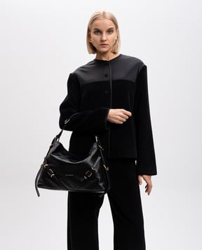 Givenchy Черная кожаная сумка Voyou с логотипом BB50SSB1Q7
