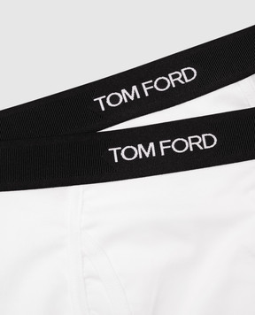 Tom Ford Набор белых трусов-боксеров с логотипом. T4XC31040