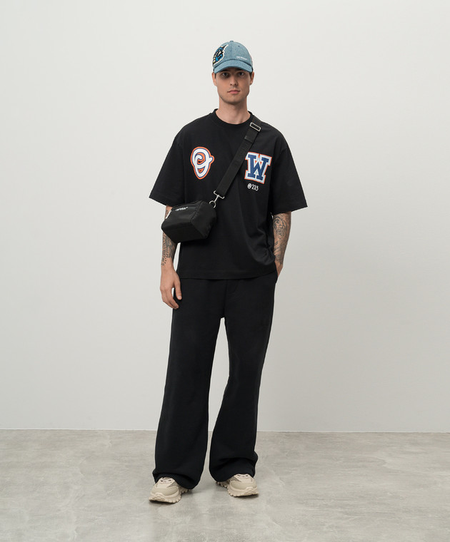 Off-White - Черная футболка Wizard OMAA120F24JER00Q купить в Symbol
