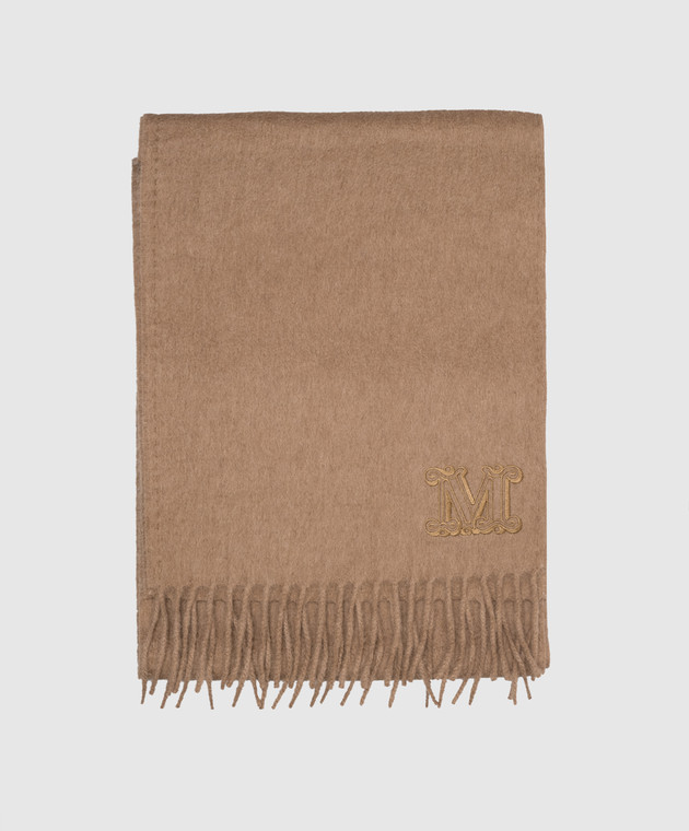 Max Mara Коричневый шарф WKCLARA из шерсти верблюда WKCLARA