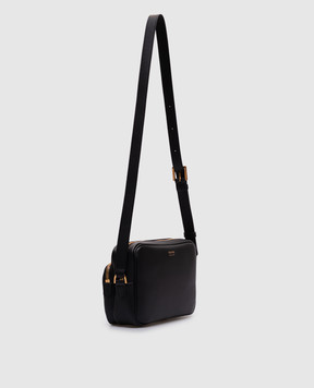 Tom Ford Чорна шкіряна сумка з логотипом H0481LCL467G