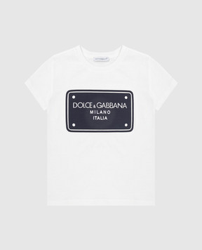 Dolce&Gabbana Детская футболка с нашивкой логотипа L1JT7WG7N0G