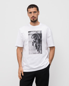 Versace Белая футболка с принтом 10133021A15085