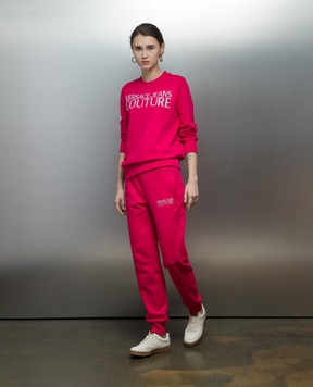 Versace Jeans Couture Рожеві джогери з вишивкою логотипа 76HAAT01CF01T
