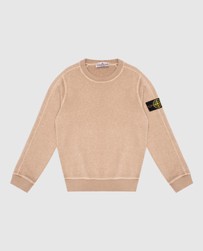 Stone Island Дитячий бежевий світшот з патчем логотипа K1S166100001S006068