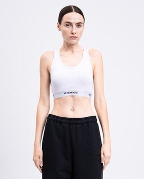 Vetements Білий топ з логотипом WH76BR150WW