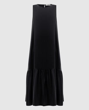 Asceno Чорна сукня Rhea із шовку D043F01C01