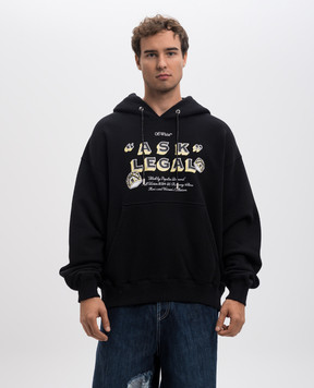 Off-White Черные худи Ask Legal OMBB085W24FLE004