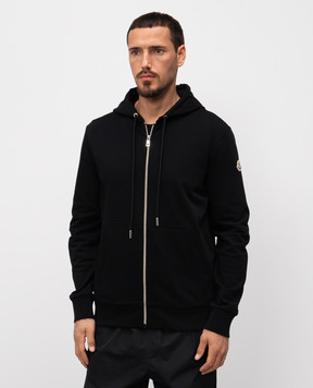 Moncler Черная спортивная куртка с логотипом K10918G0004489AWU