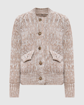 Ermanno Scervino Бежевый кардиган с шерстью и кашемиром D455D302NFN