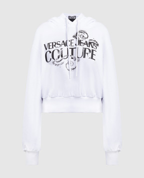 Versace Jeans Couture Біле худі з принтом логотипа 76HAIG00CF01G