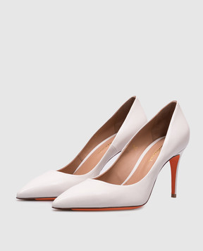 Santoni Белые кожаные туфли WDID70945HI2NSZA