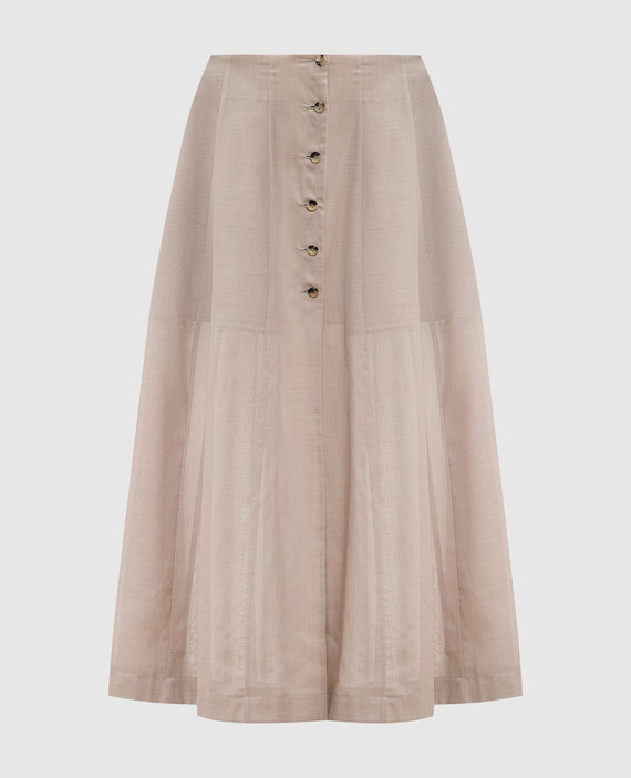 Beige skirt with wool
