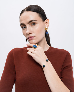 House of Fou Золотистий браслет Bon Bon з гравіюванням BONBONCUFF