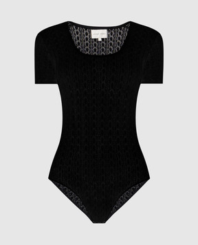 Lou Lou Studio Черный боди SILAS в узор SILAS